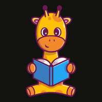 Cute Giraffe Reading Book Cartoon Scorecard Crop Tee | Artistshot