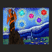 Dungeons Van Gogh Starry Night D20 T Dragons Ladies Fitted T-shirt | Artistshot