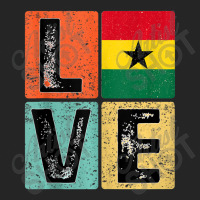 Vintage Retro I Love Ghana Flag For Ghanaian Pride Unisex Hoodie | Artistshot