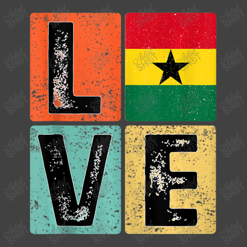 Vintage Retro I Love Ghana Flag For Ghanaian Pride Vintage T-shirt | Artistshot