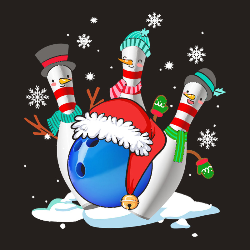 Funny Bowling With Christmas Ball Lover T  Shirt Funny Bowling With Ch Tank Top | Artistshot