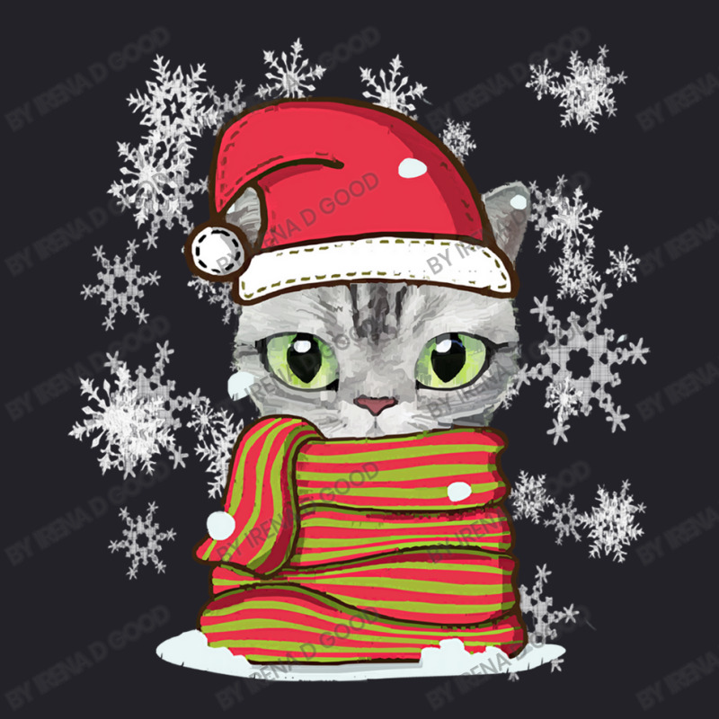 Cat Christmas Lovely Cat Christmas Unisex Sherpa-Lined Denim Jacket by Irena D Good | Artistshot