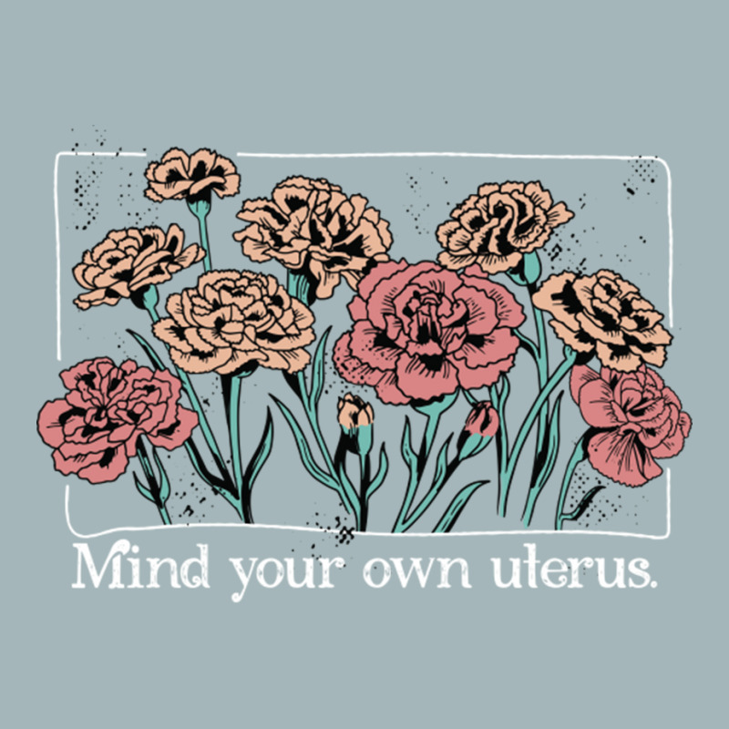 Mind Your Own Uterus Vintage Carnation Flowers Feminist Unisex Sherpa-Lined Denim Jacket by CherylBrandy | Artistshot