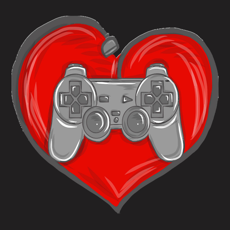 Gaming Apparel T  Shirt Heart Controller Gaming Lovers Awesome For Gam T-shirt | Artistshot