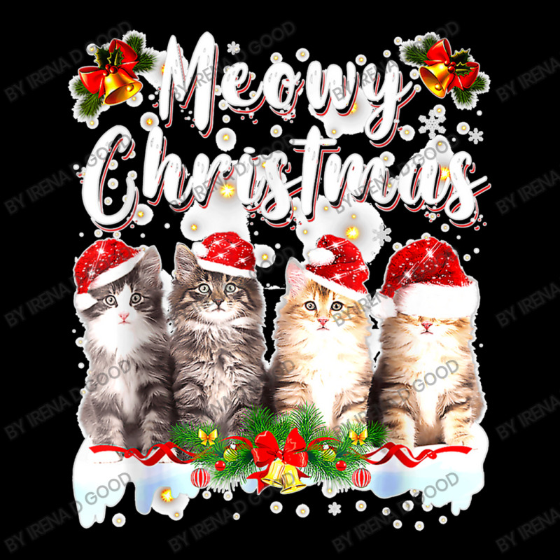 Cat Meowy Family Matching Christmas Pajamas Santa Cats Xmas Men's 3/4 Sleeve Pajama Set by Irena D Good | Artistshot