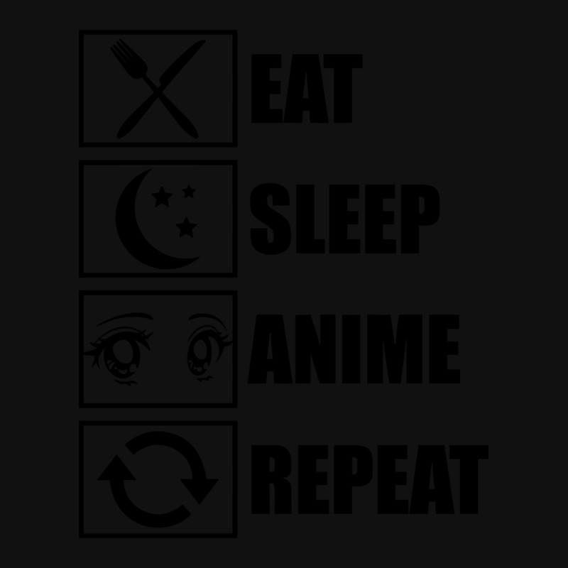 Eat, Sleep, Anime, Repeat!!!!!! Metal Print Horizontal | Artistshot