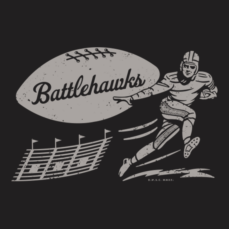 Vintage Xfl Football St Louis Battlehawks Gray Battlehawks Wordmark T-Shirt by JeremyHurley | Artistshot