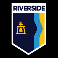 Riverside California City Flag Emblem V-neck Tee | Artistshot