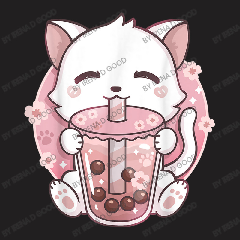 Anime Kawaii Boba Cat Bubble Tea Cat Boba Tea Cat T-Shirt by Irena D Good | Artistshot