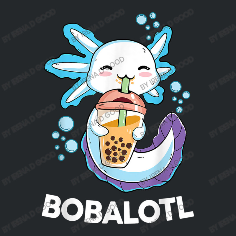 Axolotl Boba Bubble Tea Kawaii Anime Japanese Kids Teen Girl Crewneck Sweatshirt by Irena D Good | Artistshot