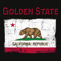 Golden State California Republic Flag Scorecard Crop Tee | Artistshot