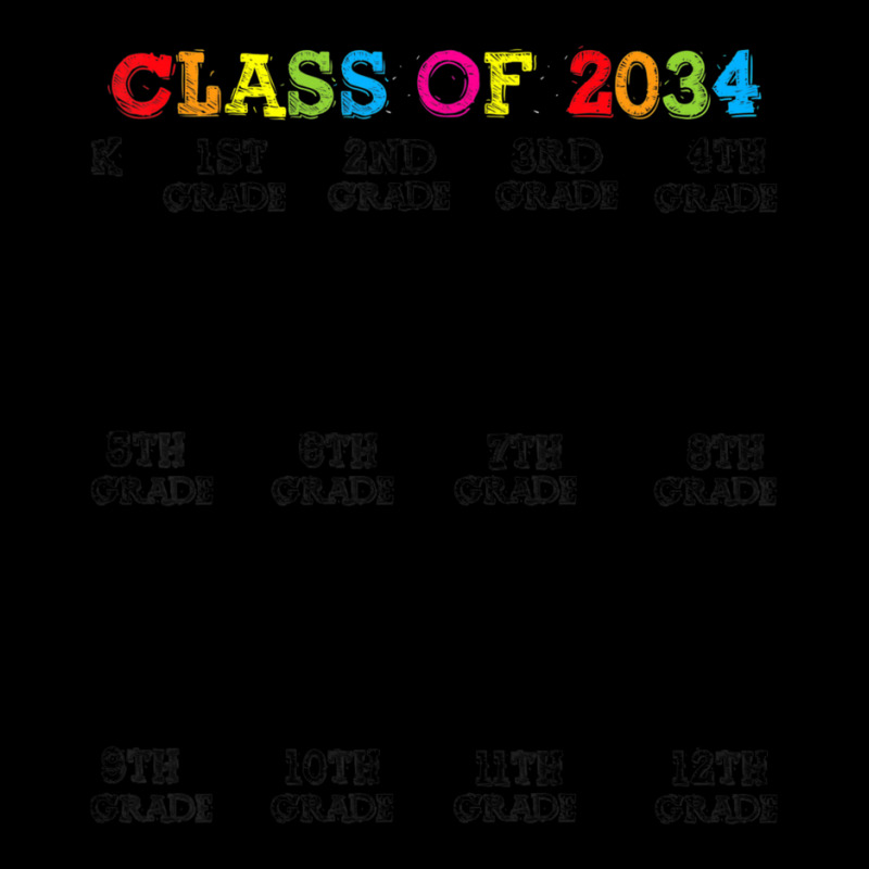 Class Of 2034 Handprin, Grow With Me Kindergarten Kid Pocket T-shirt | Artistshot