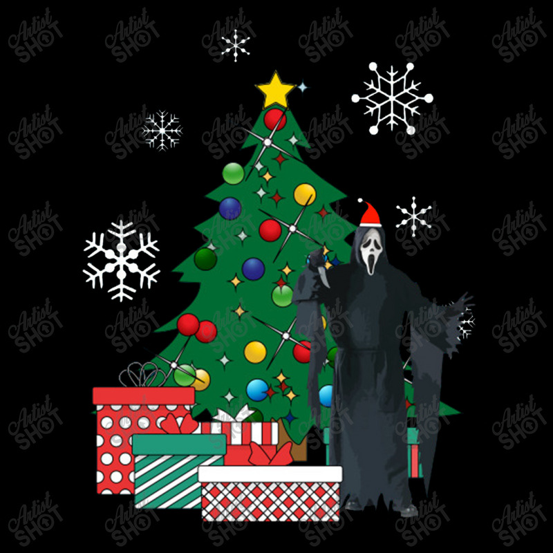 Scream Ghostface Around The Christmas Tree  Scream Men's Long Sleeve Pajama Set | Artistshot
