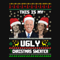 This Is My Ugliest Christmas Sweater Funny Joe Biden Kamala Sweatshirt Landscape Canvas Print | Artistshot