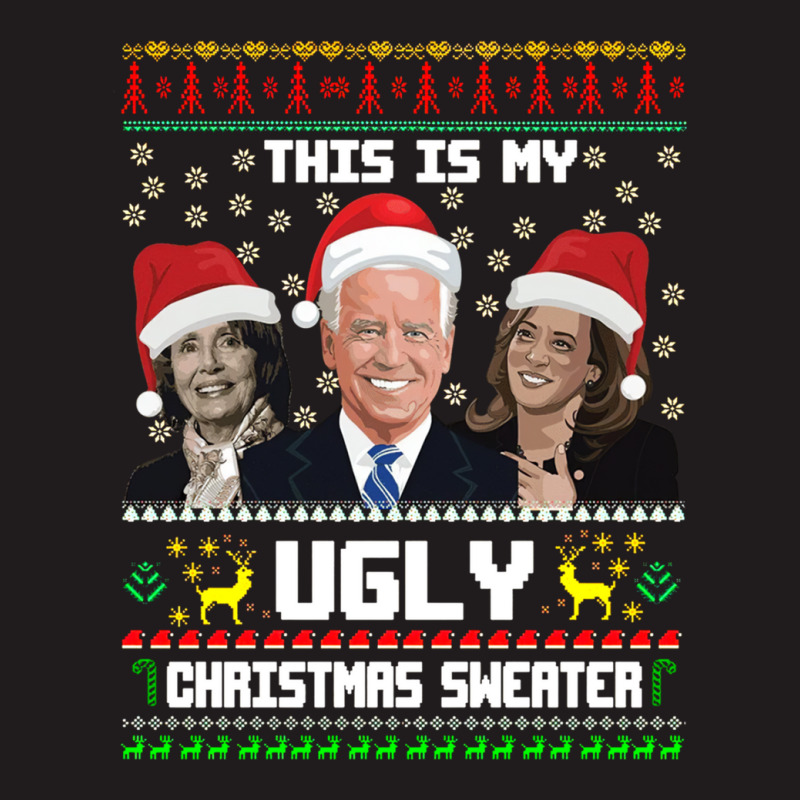 This Is My Ugliest Christmas Sweater Funny Joe Biden Kamala Sweatshirt Waist Apron | Artistshot