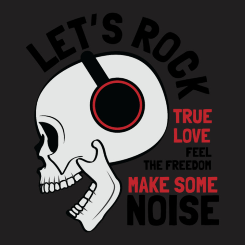 Rock Skull With Headphones T-Shirt by KiesyondaPutnam | Artistshot