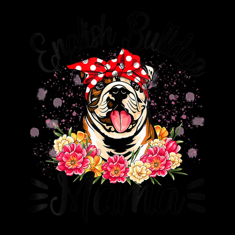 English Bulldog Mama Florals Cute Dog Mom Mother's Day Pocket T-Shirt by behindcedar22 | Artistshot