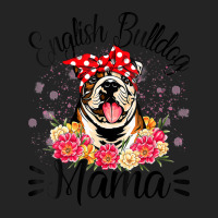 English Bulldog Mama Florals Cute Dog Mom Mother's Day 3/4 Sleeve Shirt | Artistshot