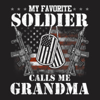 My Favorite Soldier Calls Me Grandma Veteran Shirts T-shirt | Artistshot