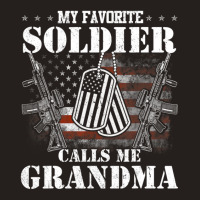 My Favorite Soldier Calls Me Grandma Veteran Shirts Tank Top | Artistshot