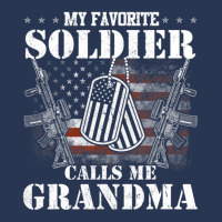 My Favorite Soldier Calls Me Grandma Veteran Shirts Men Denim Jacket | Artistshot