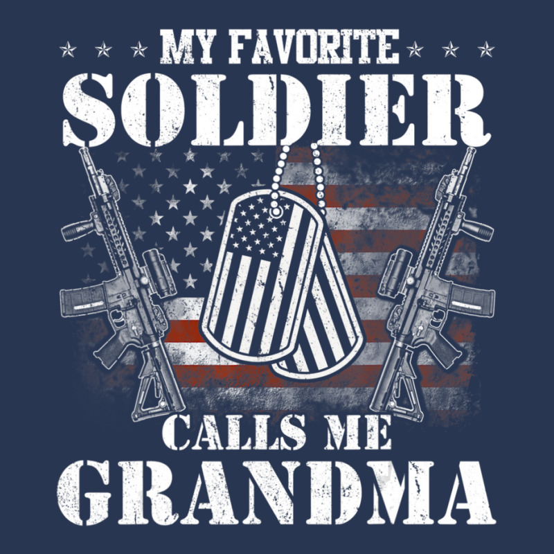 My Favorite Soldier Calls Me Grandma Veteran Shirts Men Denim Jacket | Artistshot