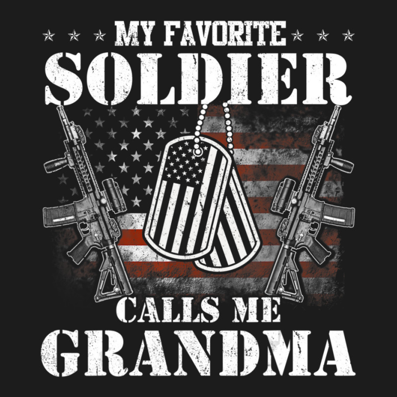 My Favorite Soldier Calls Me Grandma Veteran Shirts Hoodie & Jogger Set | Artistshot