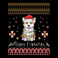 Merry Corgmas Corgi Christmas Tree Lights Happy Holidays Cropped Hoodie | Artistshot