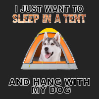 Sleep In A Tent & Hang W Siberian Husky Premium 3/4 Sleeve Shirt | Artistshot