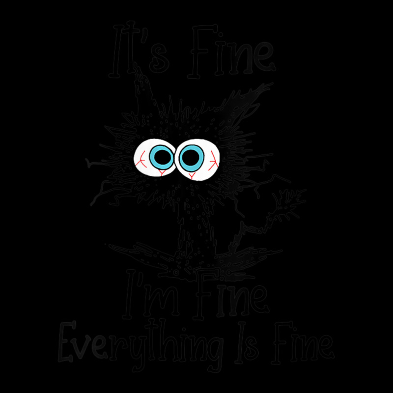 Womens It's Fine I'm Fine Everything Is Fine Cat V-neck Men's 3/4 Sleeve Pajama Set by Min06 | Artistshot