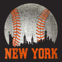 Womens New York Ny Skyline Baseball Vintage Met At Gameday V-neck Vintage Cap | Artistshot