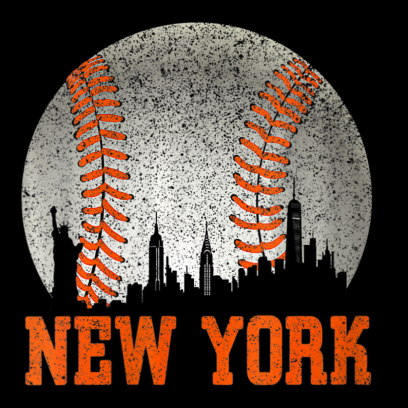 Womens New York Ny Skyline Baseball Vintage Met At Gameday V-neck Kids Cap by Min06 | Artistshot