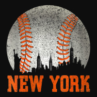 Womens New York Ny Skyline Baseball Vintage Met At Gameday V-neck Crop Top | Artistshot