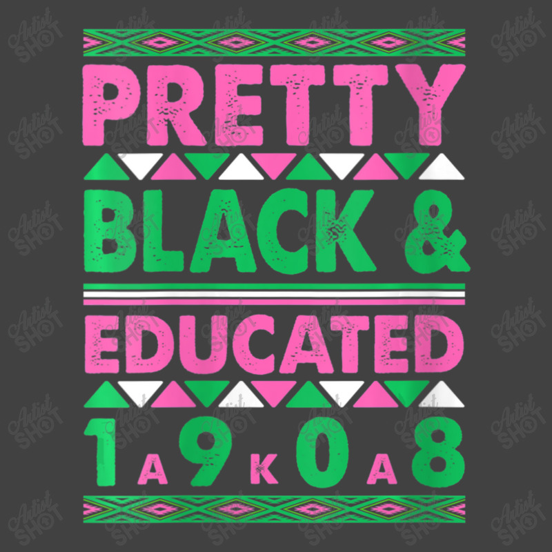 Womens Pretty Black And Educated J15 Founder's Day Aka Women V-neck Vintage T-shirt | Artistshot