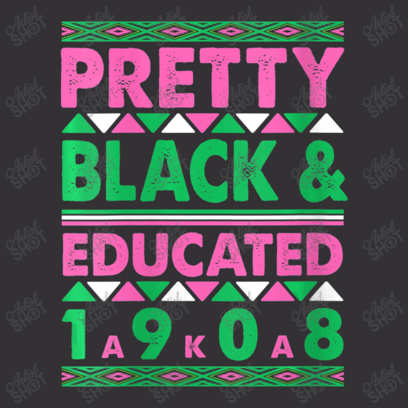 Womens Pretty Black And Educated J15 Founder's Day Aka Women V-neck Vintage Hoodie And Short Set | Artistshot