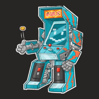 Arcade Bot- Video Game Cabinet With Joystick In Disguise Ladies Fitted T-shirt | Artistshot