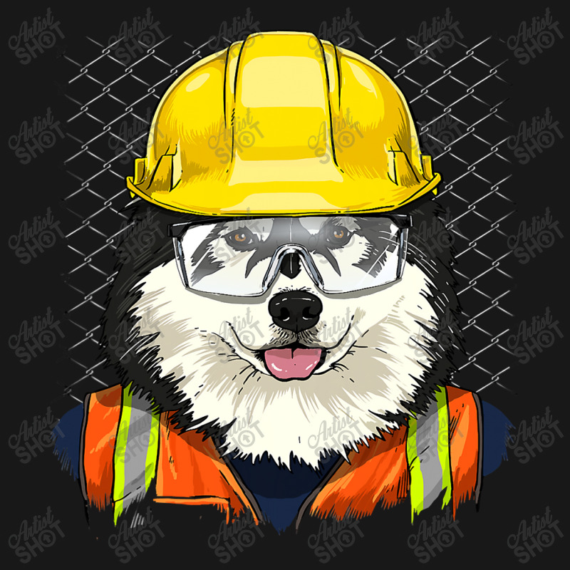 Alaskan Malamute Construction Worker Alaskan Malamute Dog 234 Flannel Shirt | Artistshot