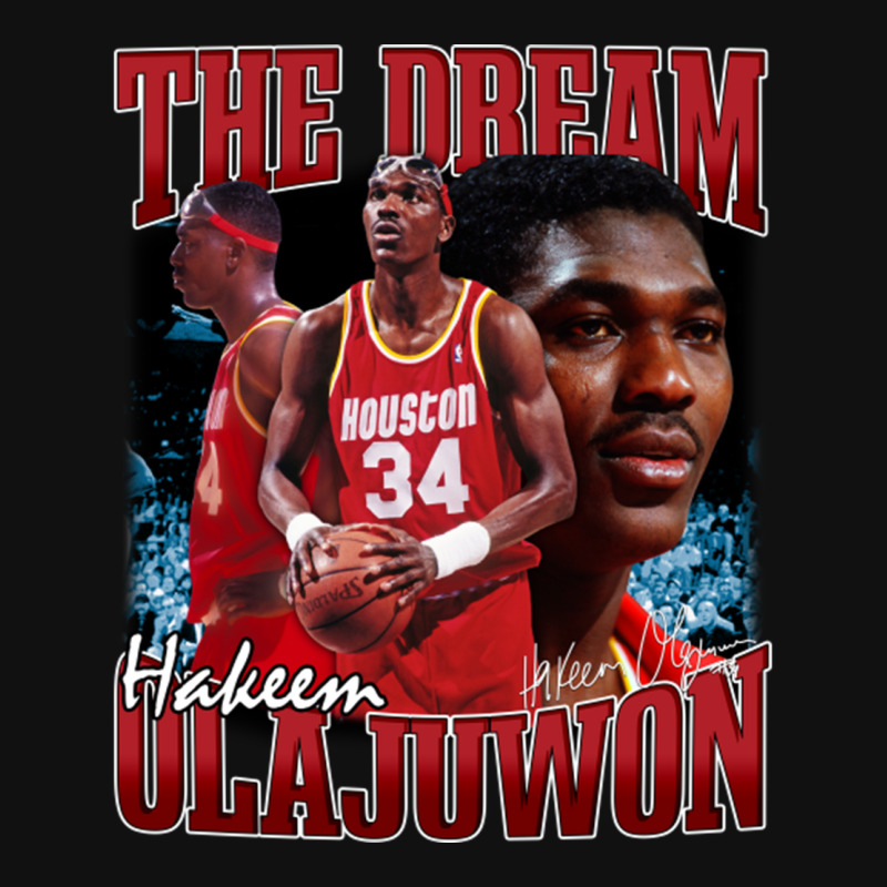 Hakeem Olajuwon The Dream Basketball Legend Signature Vintage Retro 80 ...