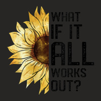 Womens What If It All Works Out Sunflower V-neck Ladies Fitted T-shirt | Artistshot