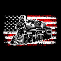 Train Steam Locomotive Railroad Usa American Flag Youth Jogger | Artistshot