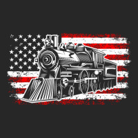 Train Steam Locomotive Railroad Usa American Flag Men's T-shirt Pajama Set | Artistshot