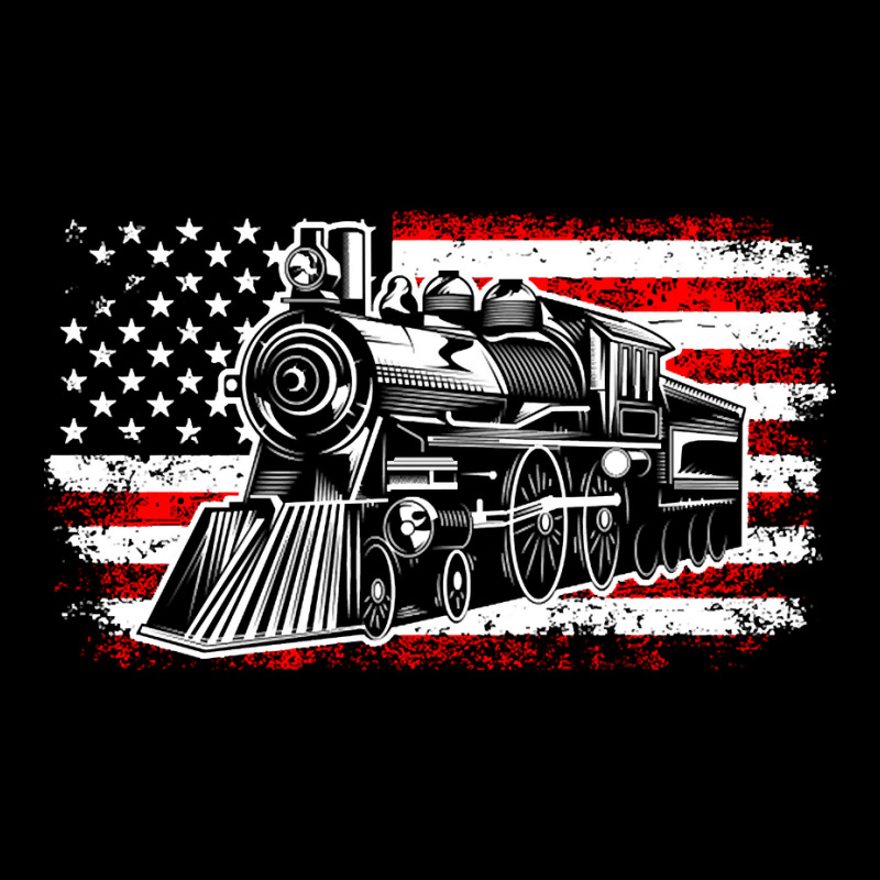 Train Steam Locomotive Railroad Usa American Flag Men's 3/4 Sleeve Pajama Set | Artistshot