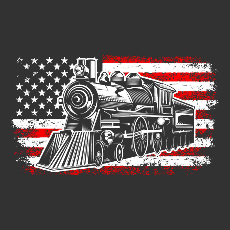 Train Steam Locomotive Railroad Usa American Flag Baby Bodysuit | Artistshot