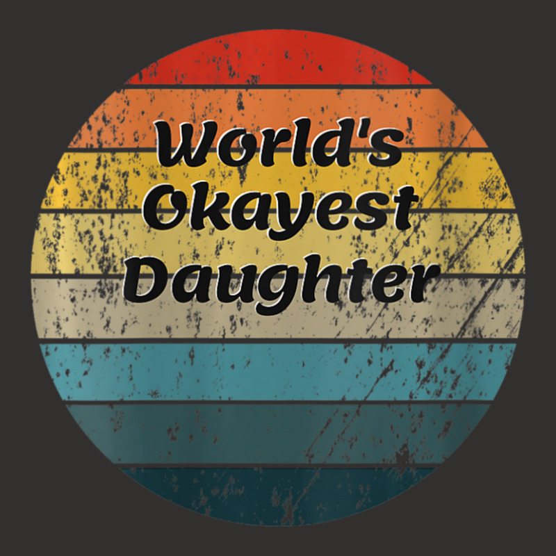 Womens World's Okayest Daughter Vintage Sunset 60s 70s V-neck Champion Hoodie | Artistshot