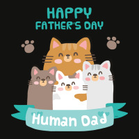 Happy Fathers Human Dad Cats Scorecard Crop Tee | Artistshot