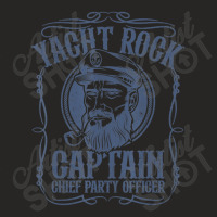 Yacht Rock Captain Pontoon Boat Party Music Boating Ladies Fitted T-shirt | Artistshot