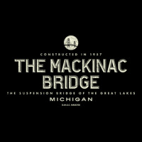 The Mackinac Bridge Michigan Bridge Women's V-neck T-shirt | Artistshot