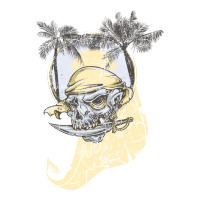 A Pirate Skull On A Sunny Caribbean Background, Perfect For The Summer Long Sleeve Shirts | Artistshot