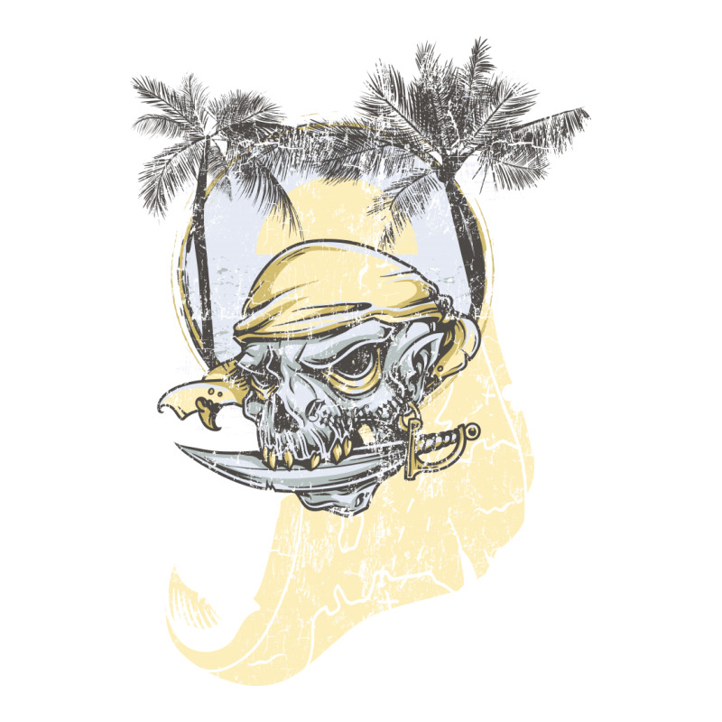 A Pirate Skull On A Sunny Caribbean Background, Perfect For The Summer 3/4 Sleeve Shirt by Perfect Designers | Artistshot