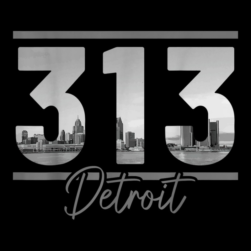 Detroit 313 Area Code Skyline Michigan Vintage Youth Sweatshirt by DanielEricJagd | Artistshot